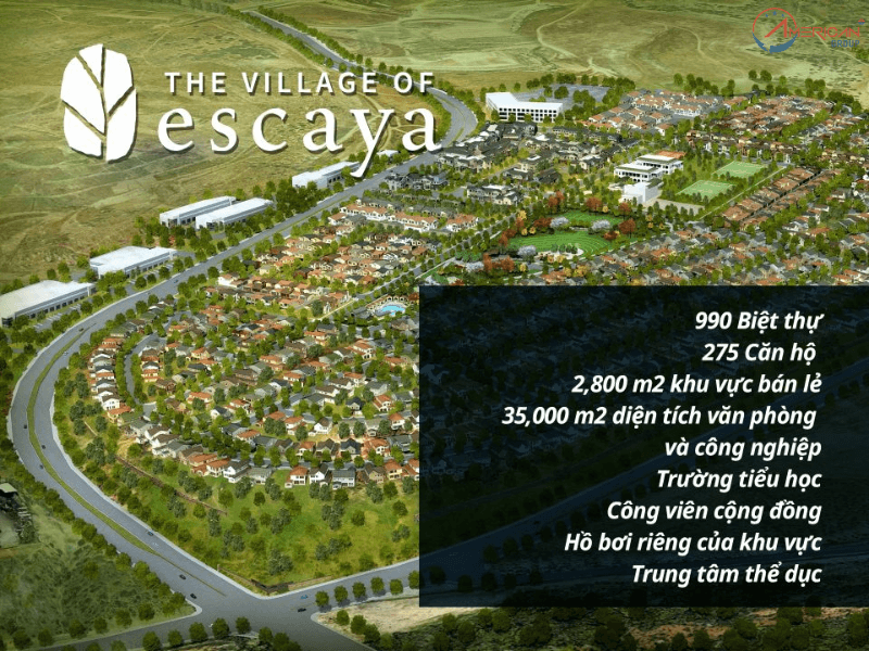 Dự án EB-5 Escaya là dự án quy hoạch cộng đồng gồm 992 biệt thự