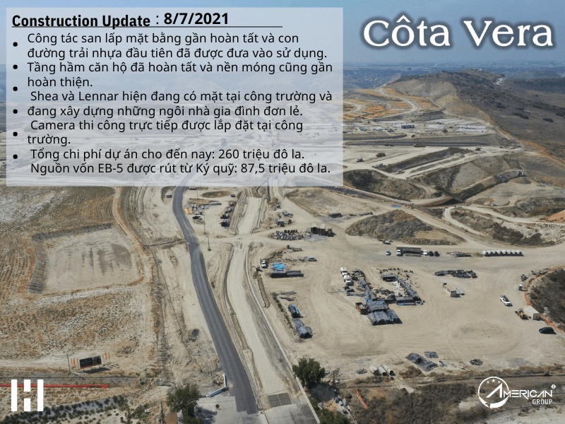 Cập Nhật Dự Án EB-5 Cota Vera Tháng 07/2021 Cota Vera tháng 07/2021