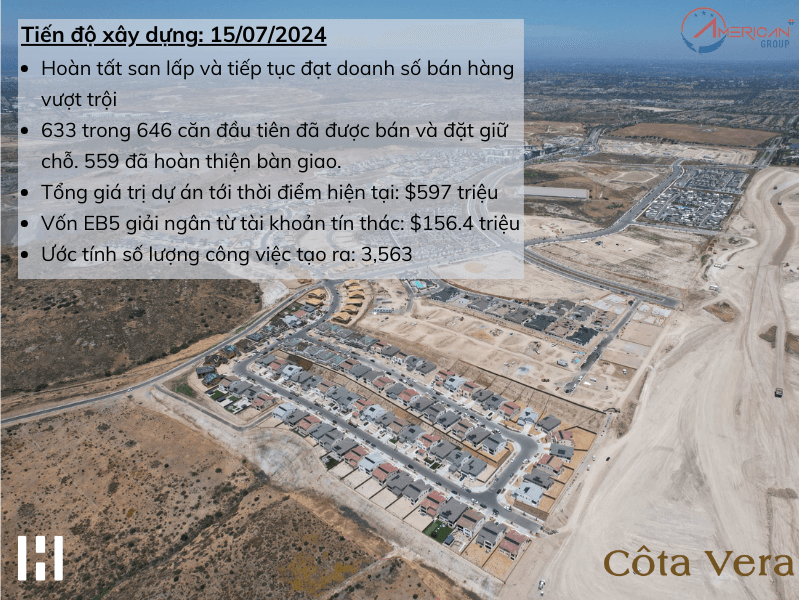 Cập Nhật Dự Án EB-5 Cota Vera 1 Tháng 07/2024 Cota Vera tháng 07/2024