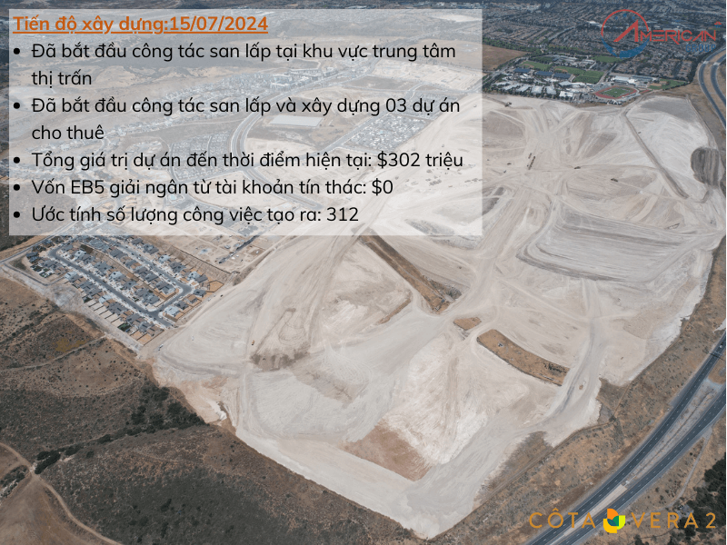 Dự Án Cota Vera 2 Nhận Chấp Thuận Đơn I-956F Cập nhật tiến độ dự án Cota Vera 2 tháng 07/2024