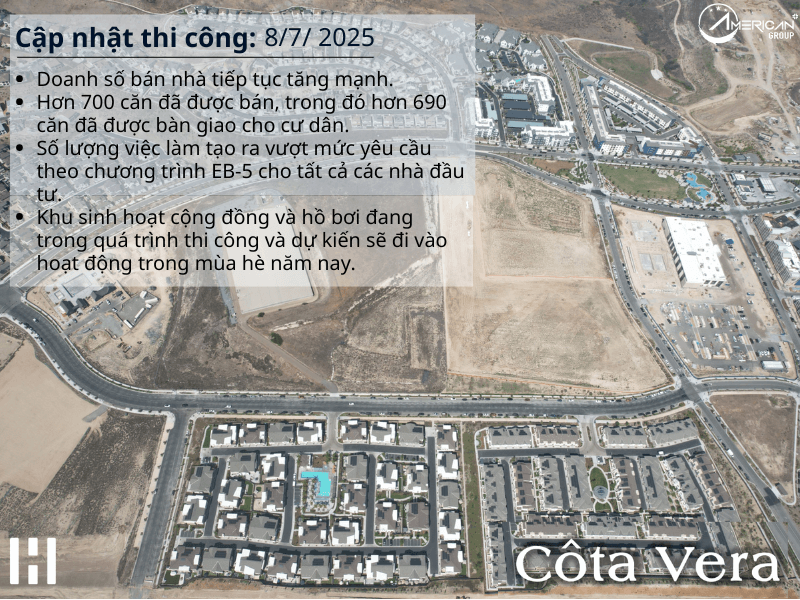 Cập Nhật Dự Án EB-5 Cota Vera 1 Và Cota Vera 2 Tháng 7/2025 Dự án EB-5 Cota Vera 1 tháng 7/2025