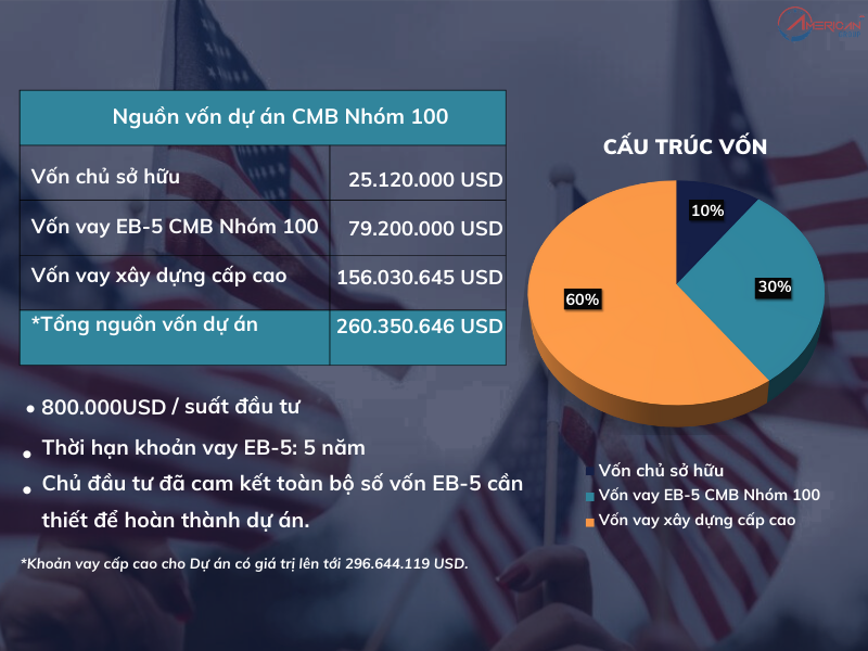 Cơ cấu vốn dự án CMB Nhóm 100