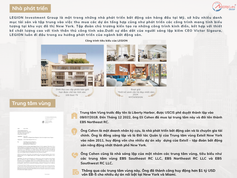 Dự Án EB-5 550 West Chelsea Residences Nhà phát triển và trung tâm vùng dày dạn kinh nghiệm