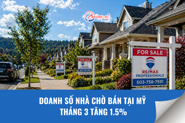Doanh số nhà chờ bán tại Mỹ tháng 3