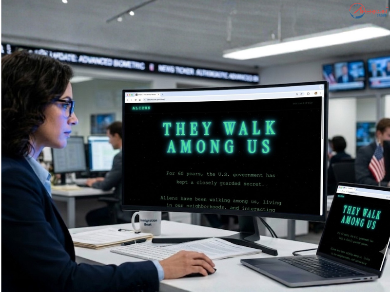 Trang web Aliens.gov